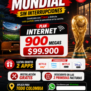 $99mil Internet Claro Hogar 900/500 Mg